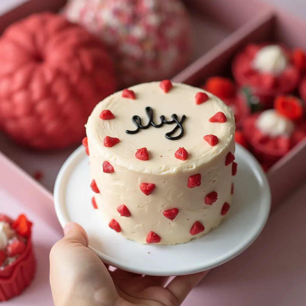 Bento Cake Recipe with strawvery 3