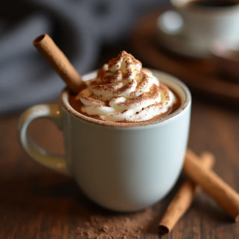 Delicious bone broth hot chocolate in a mug