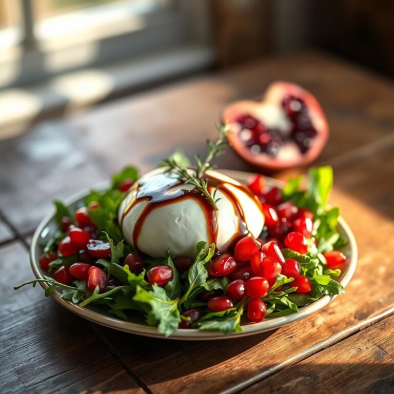 burrata pomegranate salad